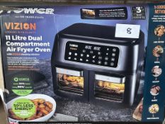 Tower Vizion 11L Dual Air Fryer. RRP £150 - Grade U