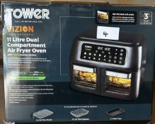 Tower Vizion 11L Dual Air Fryer. RRP £150 - Grade U