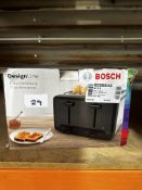 Bosch Design Line 4 Slice Toaster. RRP £50 - Grade U