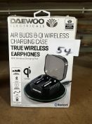 Daewoo Air Buds and Charging Case. RRP £30 - Grade U