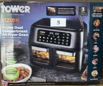 Tower Vizion 11L Dual Air Fryer. RRP £150 - Grade U