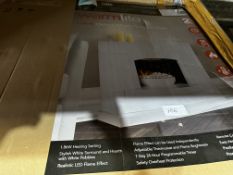 Warmlite Oxford White Fireplace Suite. RRP £200 - Grade U