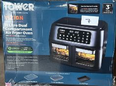 Tower Vizion 11L Dual Air Fryer. RRP £150 - Grade U