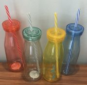 Personalised Bottle and Straw - Any Name - Yellow Bottle