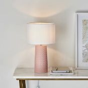 Harbour Studio Pinhole Honeycomb Matt Pink Table Light