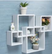 Brand New Gatton Design 4 Interlocked Cube Shelving Set
