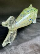 Vintage Murano Glass Green Fish Figure