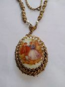 Vintage West German Victorian Porcelain Necklace