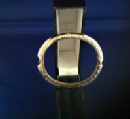 Brooks & Bentley Gold Plated Footprint Bangle