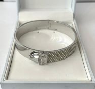 Vintage Retired Swarovski Distinct Bracelet Belt Buckle Design.