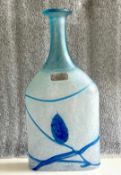 Vintage Bertil Vallien Kosta Boda Galaxy Signed Glass Bud Vase