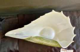 Vintage Large Murano Shell Shape Fruit Dish