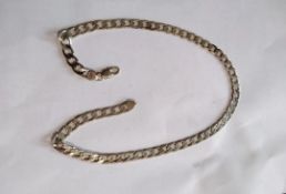 8mm Silver Curb Link Chain 20