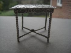 Antique Dutch Silver Miniature Table