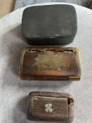 Three Antique Snuff Boxes