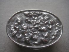 Vintage Continental Silver Pill Box