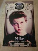 Charlie and The Chocolate Factory UK Cinema Vinyl Advance Banner - Mike 2005