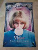 Charlie and The Chocolate Factory UK Cinema Vinyl Advance Banner - Violet 2005