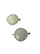 Antiquities: Rare Medieval Mirror Case, With Glass Inserts, 14th Century AD (£6 UK £15 Int Post)