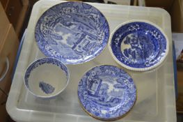 A Collection of 7 Copeland Spode Italan & Tower Design, Some With Scarce Gold Trim Rims