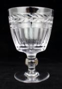 Set of 6 Fine Stuart Crystal Senator Pattern Goblets