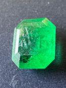Natural Beryl Pear Emerald 0.49 Carat |Octagon Emerald, Deep Green