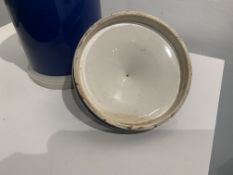 Antique Blue & White Ceramic Chemist / Apothecary Jar or Lidded Pot