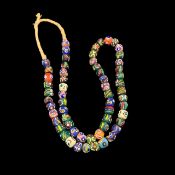 Genuine African Multi Colour Glass Beads, African Glass Beads, GR-QY-25