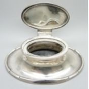Antique Silver Walker & Hall Ink Stand, Gross Weight 350g