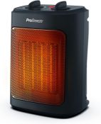 Pro Breeze 2000W Mini Ceramic Fan Heater - 3 Heat Settings RRP £44.99
