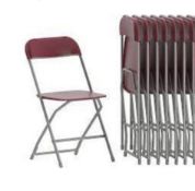 Joblot Plastic Folding Red Chairs x 10