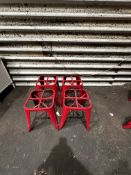 4 x Metal Stool Seat Not Upholstered (47*33*33cm)