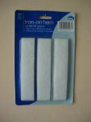 2 x Bxs of 24 Iron-on Hem 3x5mm Ideal For Market Stall Car Boots DIY Shops