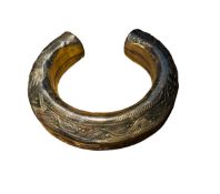 Bedouin White Metal Tribal Near Eastern Bangle Bracelet (£7 UK £20 International Post)