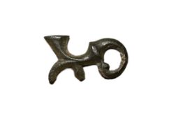 Antiquities: Ancient Roman Bronze Trumpet Form Military Mount, 1st-2nd Century (£7 UK £15 Int Pos...
