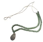 Antiquities: Roman Green Glass Bead Necklace (£7 UK £15 International Post)