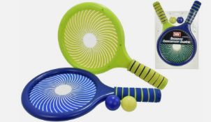 Kids Boom Boomer Foam Handled Racket Bat Set Kids Tennis Fun Outdoor Ball Games