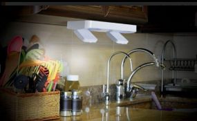 2PKS of 2 New Ideaworks Bright Under Cabinet Light with Remote, White