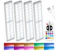 LED Under Cabinet Kitchen Lights, Wireless, RGB Motion Sensor Lights, Indoor, Rechargeable