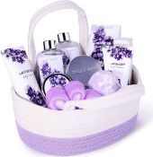 Body & Earth Spa Gift Set For Women - Gift Basket 11 Pcs Lavender Bath Set For Women
