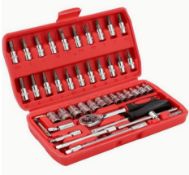 46 PCS Socket Wrench Set 1/4