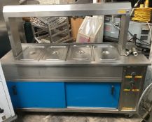 4 Tray Bainmarie Mobile Hot Cupboard & Gantry