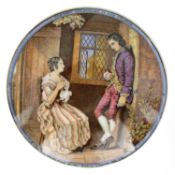 Antique Prattware I Consent She Replied If You Promise Pot Lid & Base