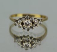 Vintage Diamond 18ct Yellow Gold Ring