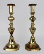 Pair of Georgian Brass Candlesticks