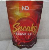 6 x Nd Sneaky Flask Kit Travel Plastic Drinks Flasks Cruise Kit