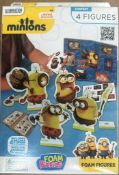 10 x Minions 4 Pack Foam Figures Foam Buddies