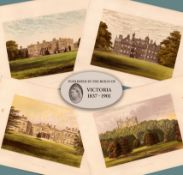 Leicestershire Job Lot Gilt-Edge Coloured Victorian Antique Book Plates.