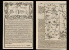 Bowen 290 Yrs Old Detailed Antique Road Map City of Oxford & University.