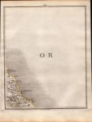 Scarborough, Filey, Cayton, Robin Hoods Bay Yorkshire John Cary’s Antique 1794 Map.